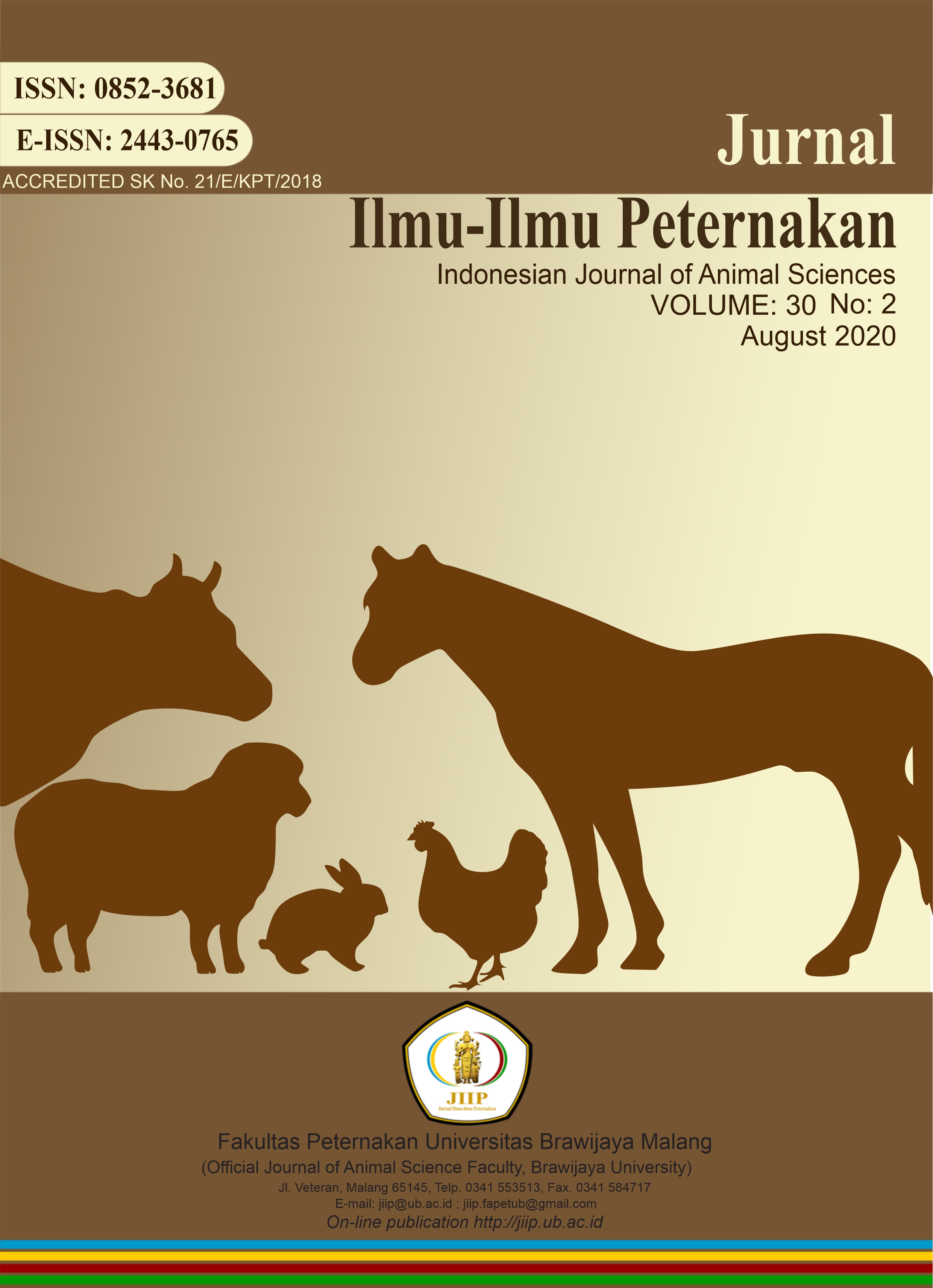 Vol. 30 No. 2 (2020): August 2020 | Jurnal Ilmu-Ilmu Peternakan (Indonesian Journal  of Animal Science)